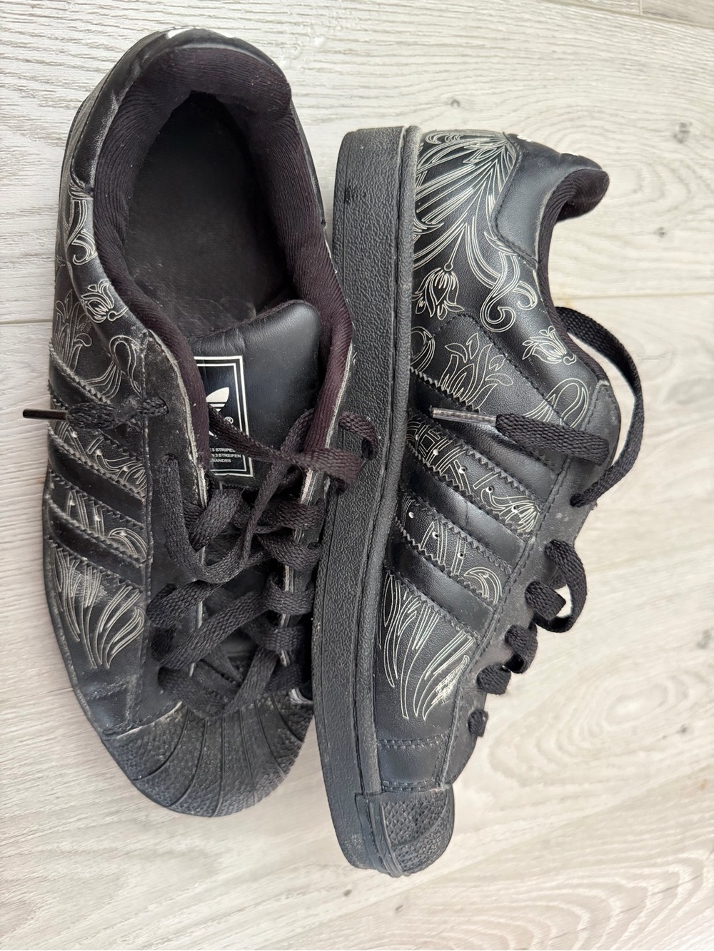 vintage looking adidas sneakers